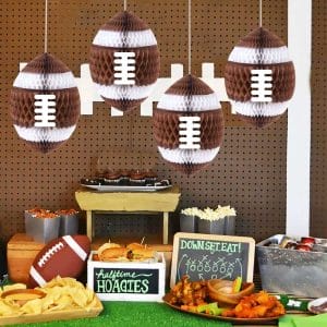 Football Party Honeycomb Decorations 3D Football Honeycombs