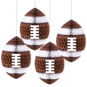 Football Party Honeycomb Hanging Decorations 3D Football Honeycombs