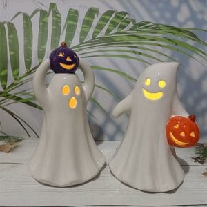 Ghost Candle Holder Made Of Ceramic 2 Styles Available