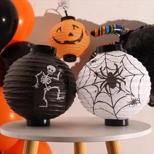 Halloween Paper Lantern Iron Wire Plastic