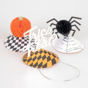 Halloween Party Hats with Mini Honeycomb Decors