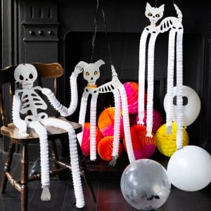Halloween Skeleton Cat & Dog Paper Hanging Decorations