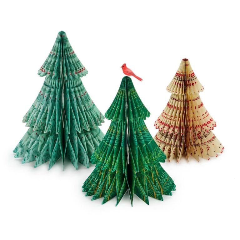 Honeycomb Trees 3D Pop-Up Christmas Tree Ornaments