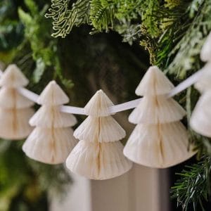 Honeycomb Trees Garland Christmas Trees Bunting