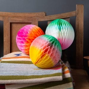 Ombre Paper Honeycomb Ball Decorations