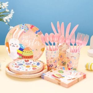 Party Supplies Easter Table Decorations Tableware Set