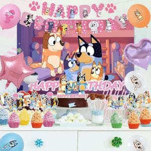 Pink Bluey Themed Birthday Party Supplies