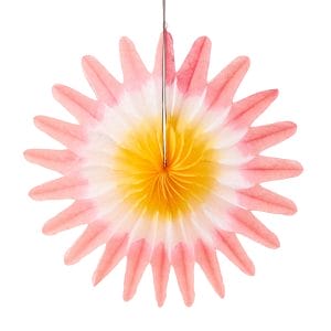 Pink Daisy Flower Paper Fan