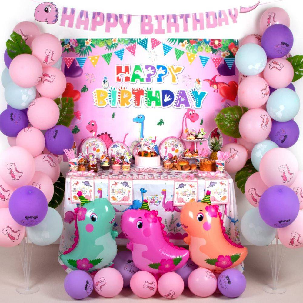 pink-dinosaur-party-decorations-for-girls-dinosaur-themed-birthday