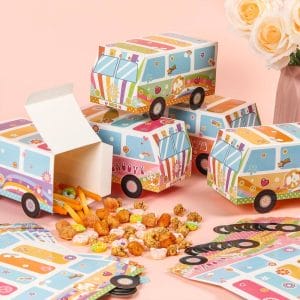 Retro Hippie Themed Party Favors Treat Boxes