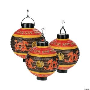 light up new year chinese lanterns-3pcs