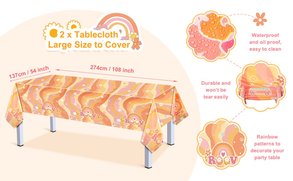 size information about groovy tablecloth waterproof and durable