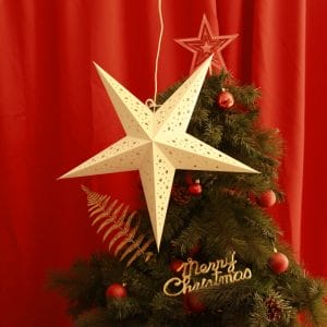 5-Pointed Christmas Tree Paper Star Lights