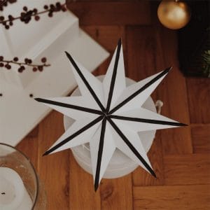 Black and White Paper Star for Home decoration