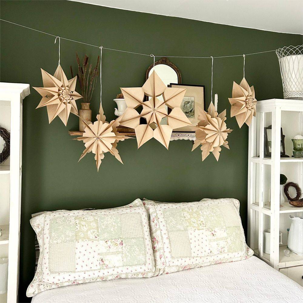 Christmas Paper Star Snowflakes for Home Decor