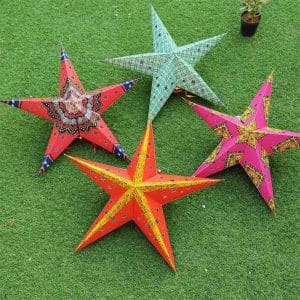 Colorful Christmas Paper Stars