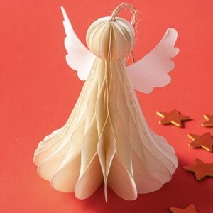 Customized Cream White Angel Honeycomb Paper Decoration at Bulk Deals