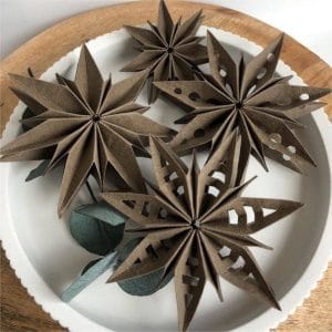 Dark Gray Folded Paper Star Christmas Star Decoration