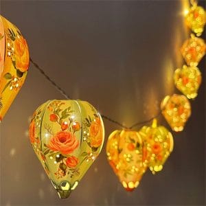 Floral Mini Hot Air Balloons with Fairy Lights