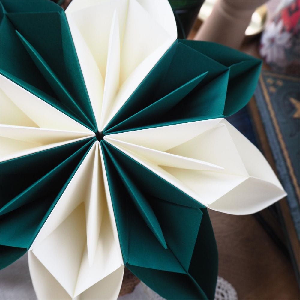 Green Sustainable Christmas Paper Snowflake Decoration