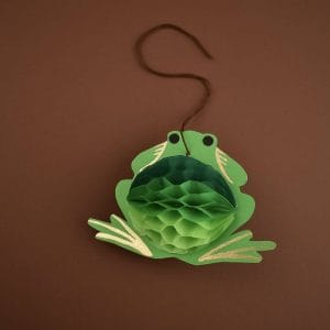 Honeycomb Ornament Handmade Paper Frog Christmas Decoration