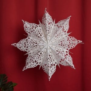 Large Paper Snowflake Lanterns Christmas Star Lights With OEM Suppliers