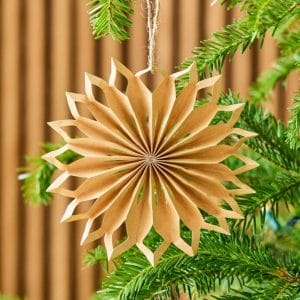 Natural Paper Star Ornaments Snowflake Fan