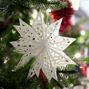 Paper Snowflake Christmas Tree Ornament