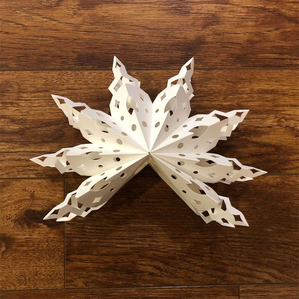 Paper Snowflake Fan Christmas Tree Ornament Decoration