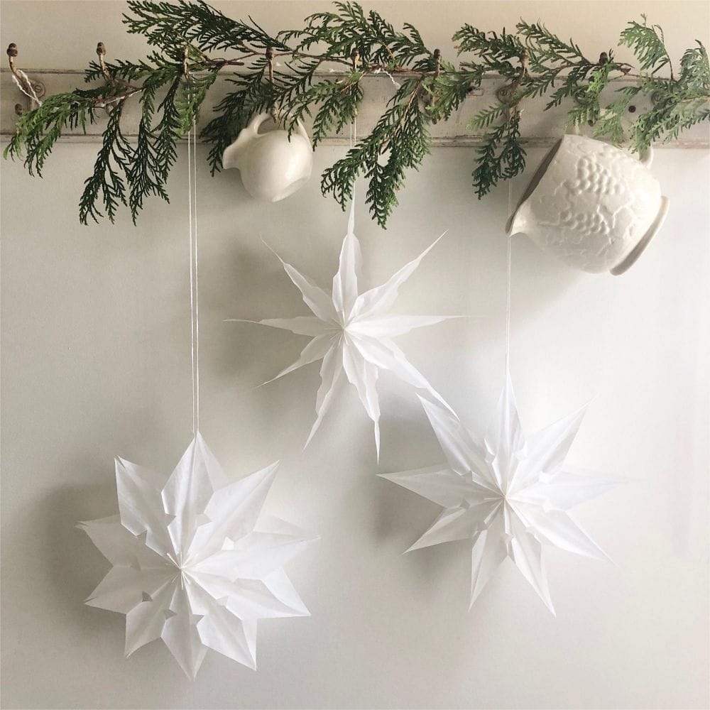 Snow White Christmas Paper Snowflakes