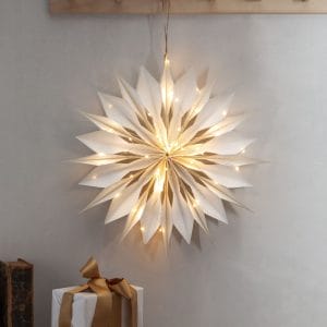 Sunbeauty Decorative Star Paper Craft Decoration with light