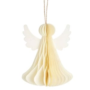 White Angel Honeycomb Paper Decorations