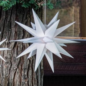 White Plastic Star Lamp LED Star Light For Indoors and Out