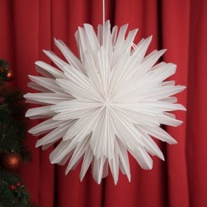 White Snowflake Lanterns Paper Star Lights