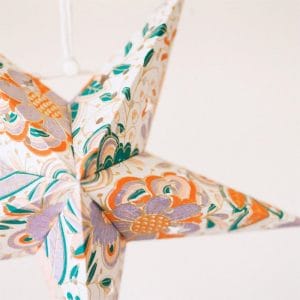 paper star lantern, boho home decor