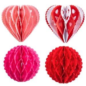 Crafted Valentines Day Heart Hollow Honeycomb Ball Decoration Producer