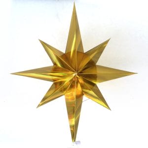 Customized Gold Large Holographic Star Ornament Christmas Tree Topper