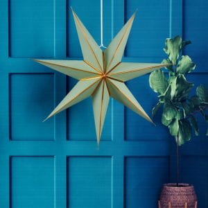 Gold Edge Christmas Home Decoration Paper Star Ornaments