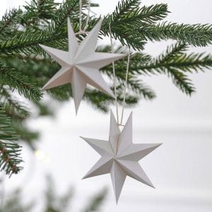 Paper Star Christmas Hanging Decorations