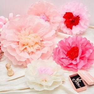 Personalized Pink Rose Red Tissue Paper Flowers Wholesale Manufacturer