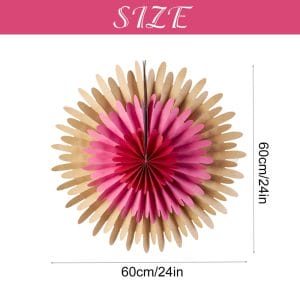 Size of Three Color Paper Flower Fan Decorations Multilayer Paper Stars