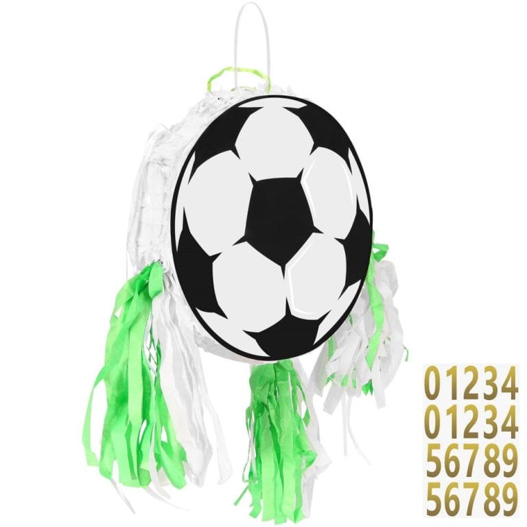 Soccer Ball Pinata for Boys Football Pinata with Number Stickers