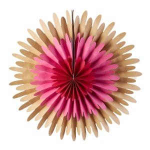 Three Color Paper Flower Fan Decorations Multilayer Paper Stars