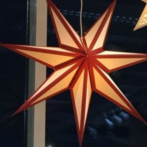 Xmas Standing Red And White Paper Star Wholesale Supplier