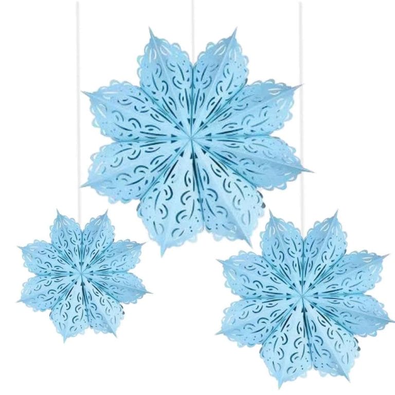 blue paper star lanterns -2