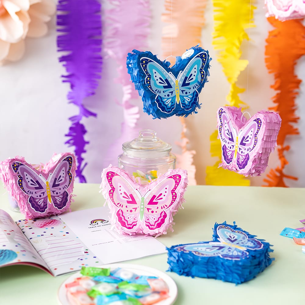 custom mini butterfly pinatas bulk wholesale for hanging or table decorations