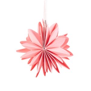 pink snowflake paper star decorations