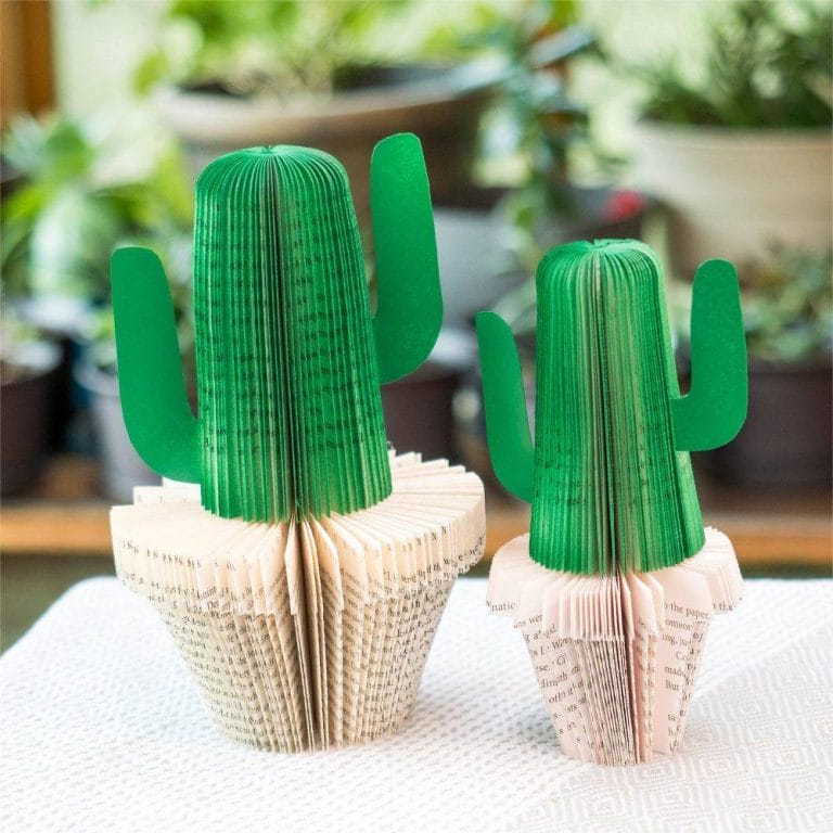 Book Cactus Decor Cactus Book Page Art Crafts Wholesale