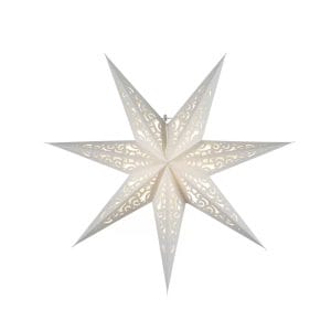Cheap Lace Paper Star Lantern, without Lighting Ø 45 cm, White