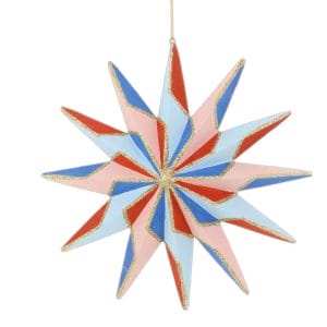 Custom Glitter Star Ornament Paper Pinwheel Star